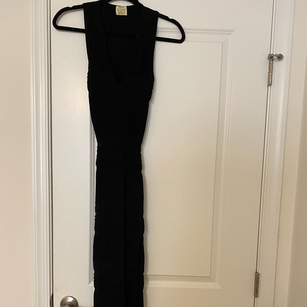 Torn by Ronny Kobo V-Neck Dress with Back Cutout